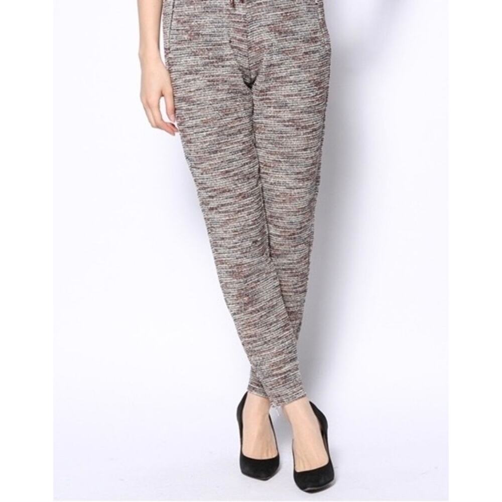 Sessun Pants Santa Theresa Joggers Zipper Ankle Pockets Space Dye Knit Sz S (36)